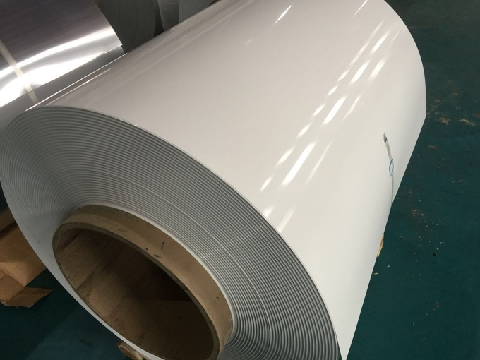 Legierung 8011 H14, wei&szlig;, lebensmittelecht, walzenbeschichtete Aluminium-Spulenplatte f&uuml;r Flaschen-Metallkappe