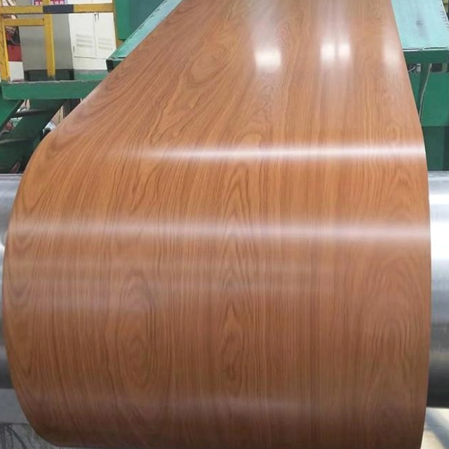 Alloy 3003 H24 Wood Designed Pattern Coating Aluminum Coil 24Ga X 48Inch Prepainted Aluminum Sheet Para sa Building Facades