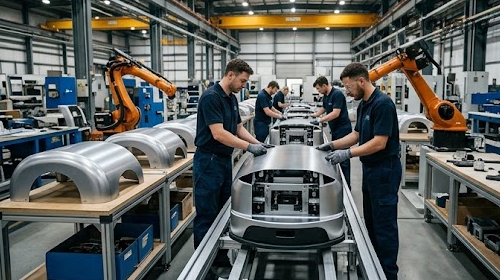  Permukaan Fleksibel 5052 Pra-Lapisan Tahan Benturan Gulungan aluminium |T-Bend OT untuk Cangkang Robot Bergerak 