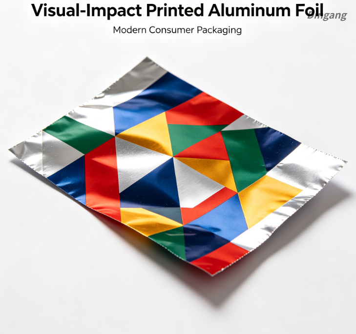 Visuell Impakt gedr&eacute;ckt Aluminiumfolie fir modern Konsumenteverpackung