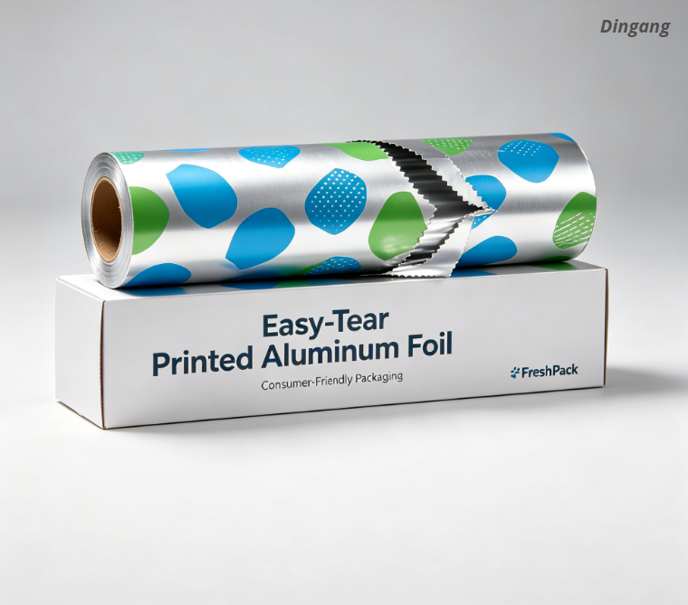 Easy-Tear tryckt aluminiumfolie f&ouml;r konsumentv&auml;nlig f&ouml;rpackning