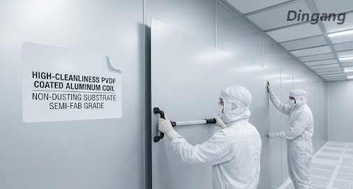  Kumparan Aluminium Dilapisi PVDF Kebersihan Tinggi | Substrat Tanpa Debu untuk Pabrik Fabrikasi Semikonduktor 
