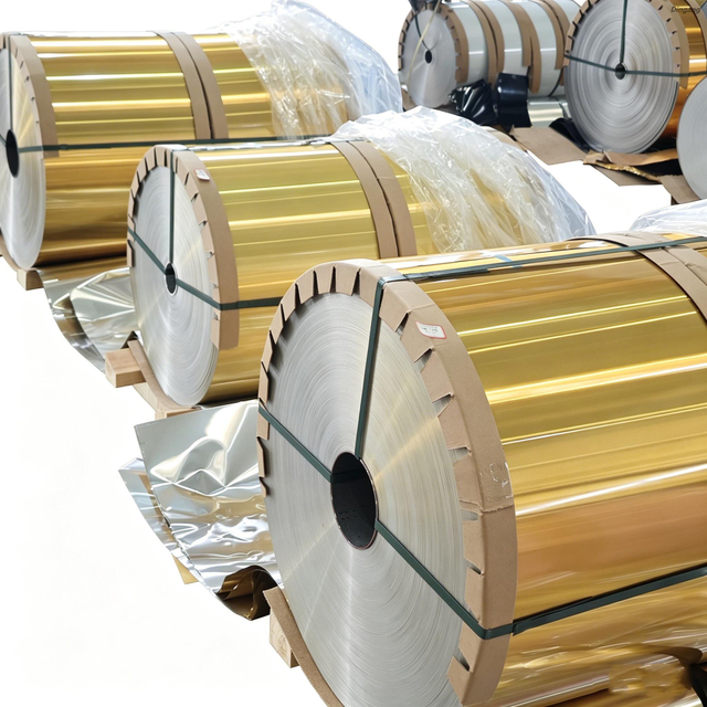 Foglio di alluminio laccato spessore 0,14 mm larghezza 495 mm per produrre contenitori da asporto in alluminio calibro 300 