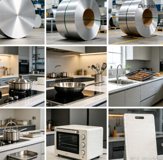 Gegelung Aluminium Bersalut PE Gred Makanan untuk Setem Cakera Aluminium Alat Memasak