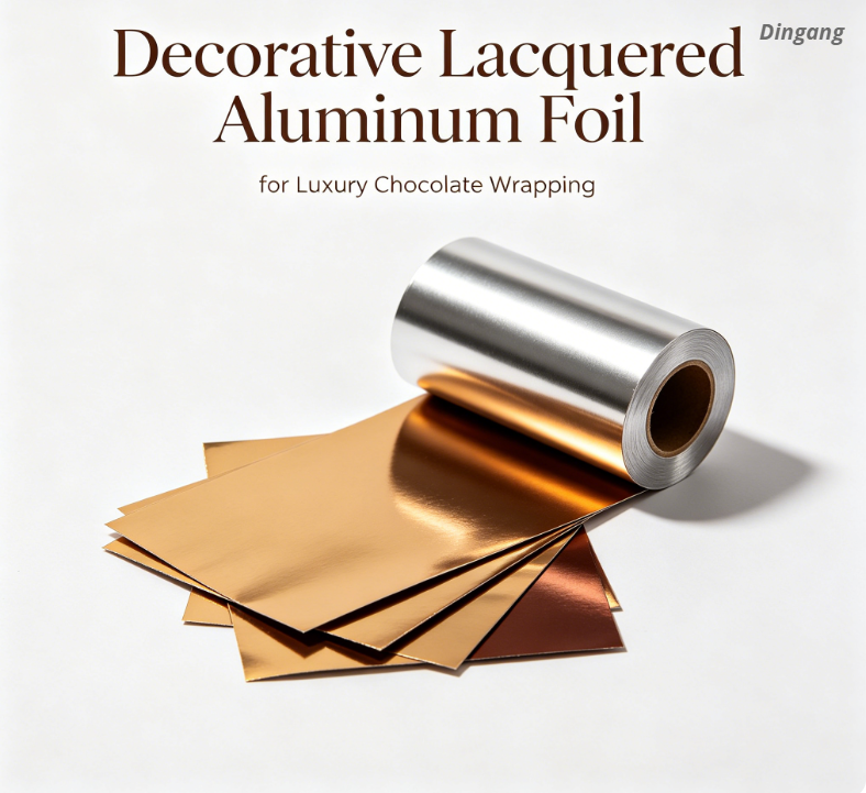 Kerajang Aluminium Berpernis Hiasan untuk Pembalut Coklat Mewah