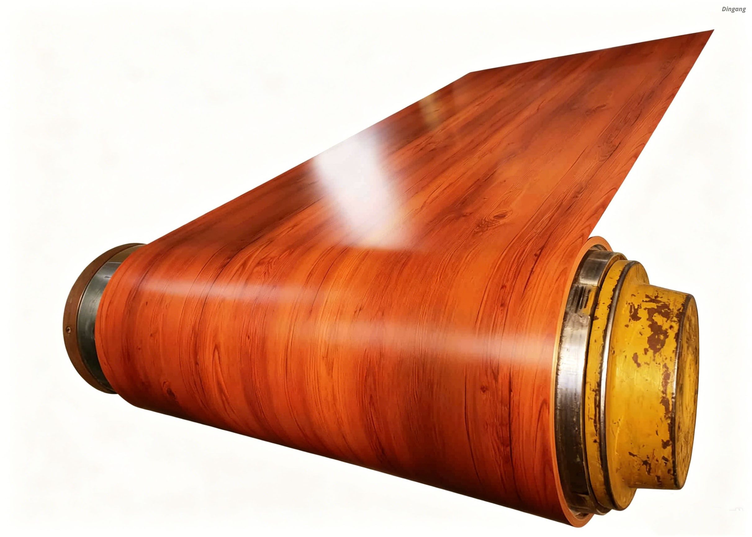 Ffatri Custom Wood Grain Prepainted Alwminiwm Coil Addysg Gorfforol PVDF Haenedig Alwminiwm Roll Ar gyfer Adeilad Awyr Agored Ffas&acirc;d, Wal Panel, Gardd Ffens