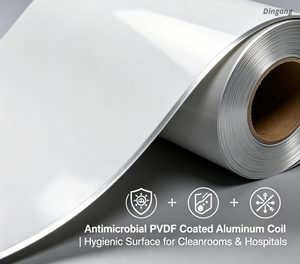Coil Alwminiwm Gorchuddio PVDF Gwrthficrobaidd | Arwyneb Hylan ar gyfer Ystafelloedd Gl&acirc;n ac Ysbytai
