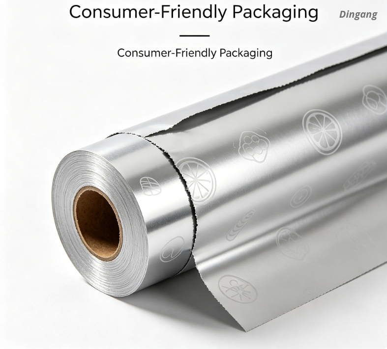 Easy-Tear tryckt aluminiumfolie f&ouml;r konsumentv&auml;nlig f&ouml;rpackning